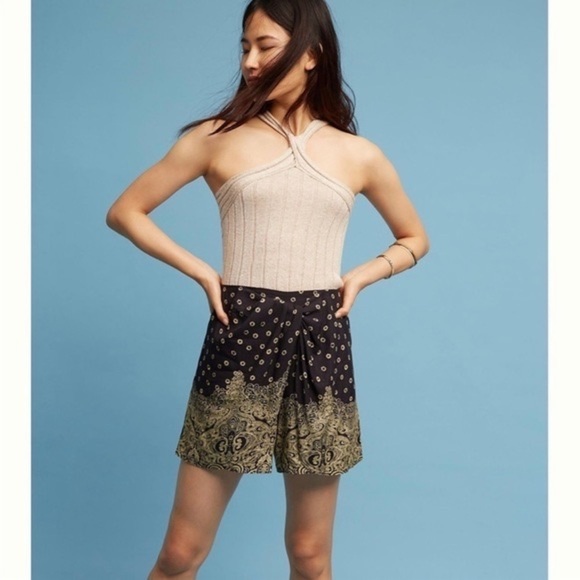 ANTHROPOLOGIE-“HEI Hei” Luna Linen Blend Skirted Shorts (Size:Medium) - Picture 1 of 11